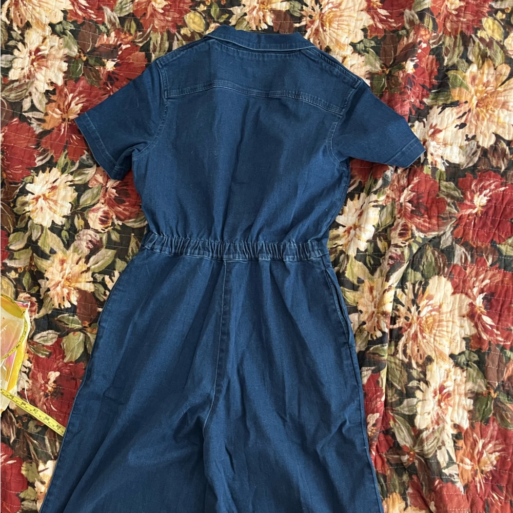 MIXED Stretch Denim Jumpsuit - Picture 7 of 7